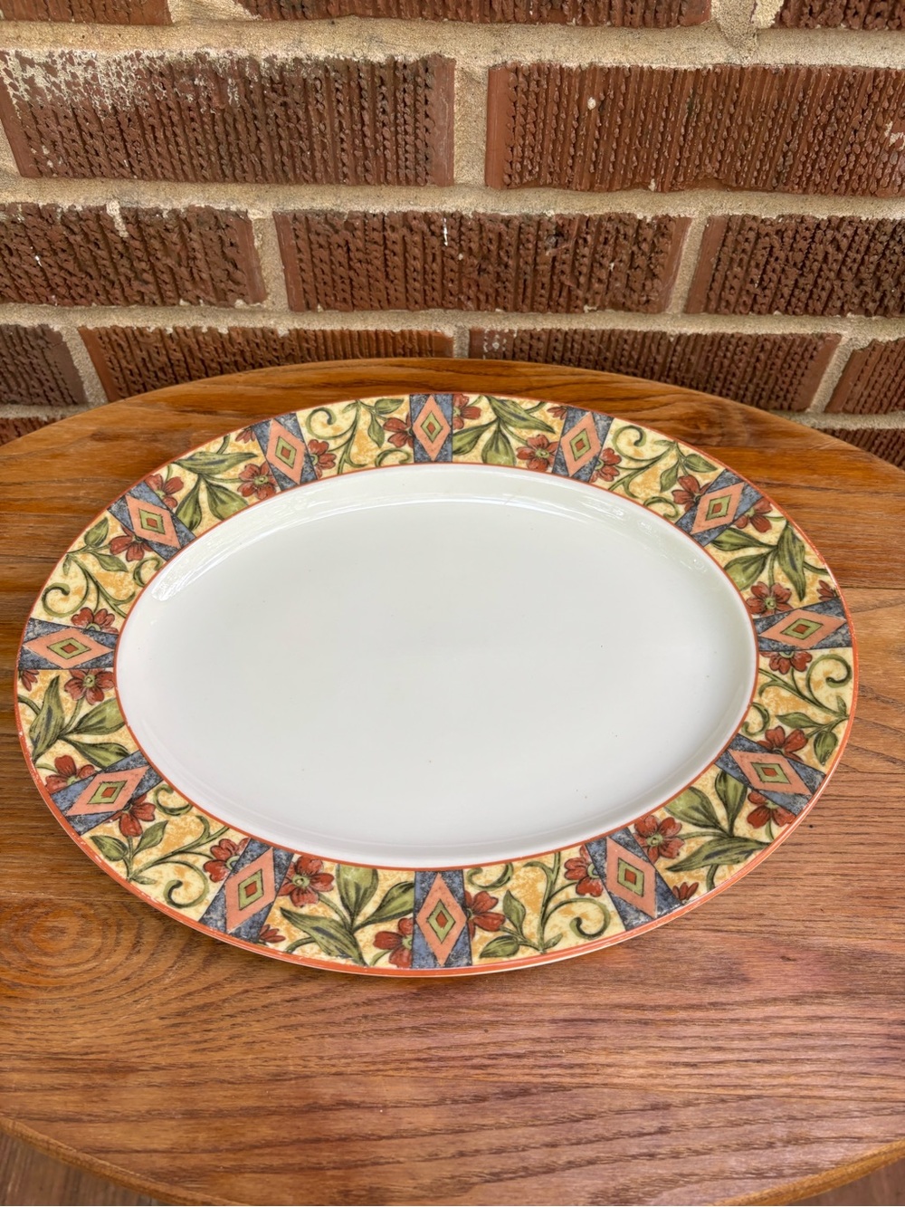 Doulton Everday China Cinnabar pattern 13”Oval Serving Platter made in England